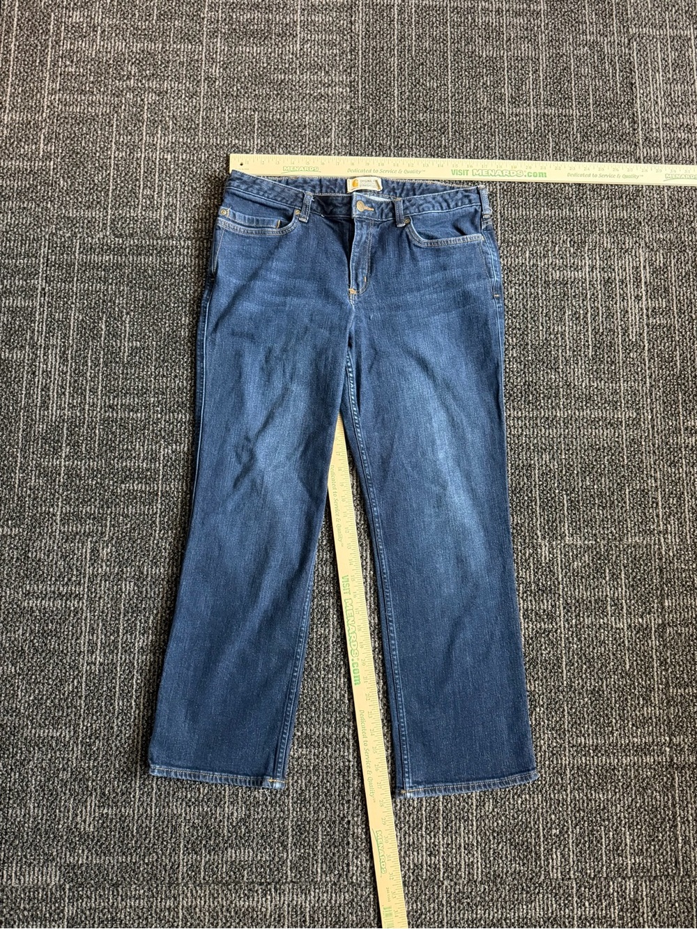 Carhartt Original Fit Straight Leg Denim Jeans Women’s Size 14 Short